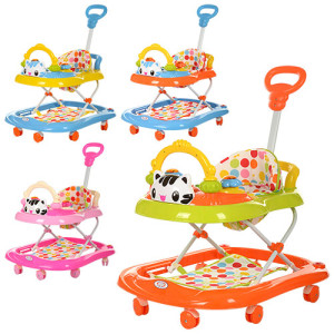 Ходунки детские Bambi  839-1B, с родительской ручкой и ковриком